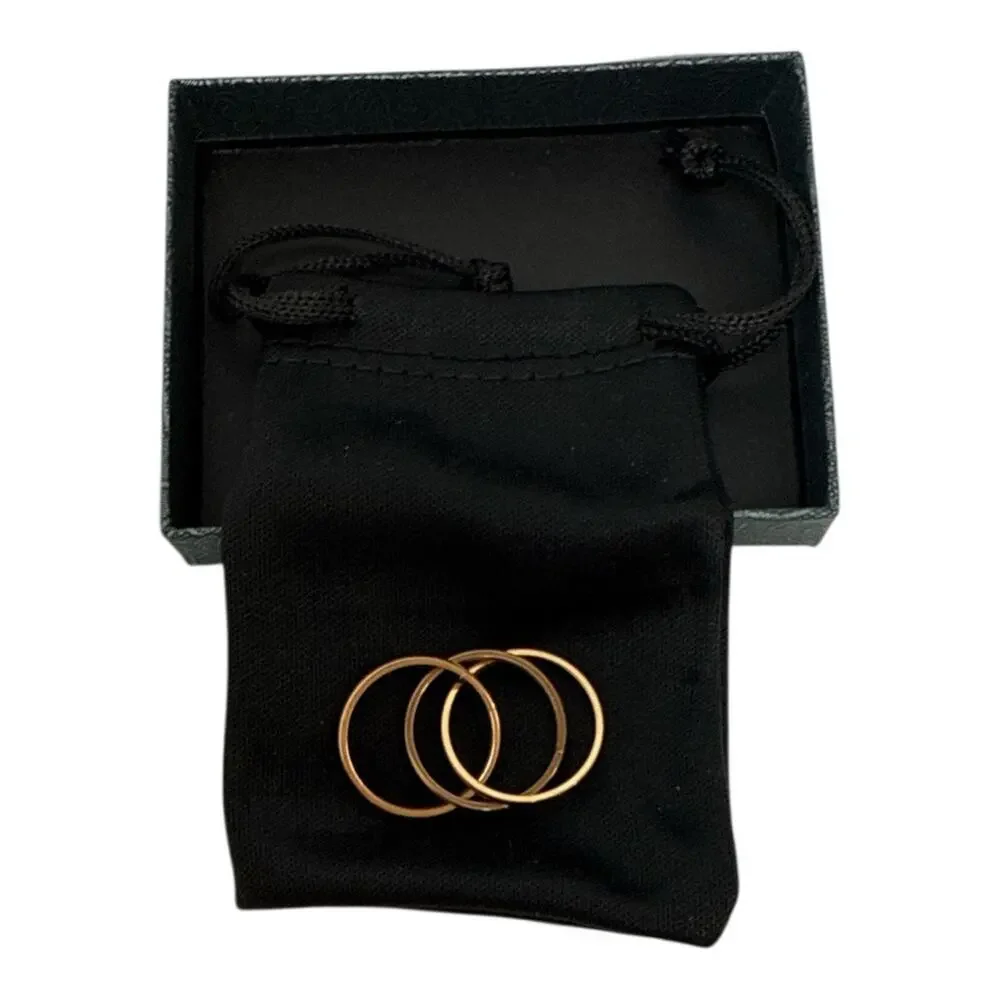 Rose Gold Fidget Ring Set Interlocking Spinner Rings Women’s Size 7 NEW